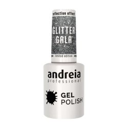 Andreia Glitter Gel Polish for UV/LED Lamp Color GG1 Silver Gray 10.5ml