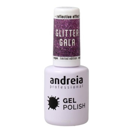 Andreia Glitter Gel Polish for UV/LED Lamp Color GG4 Violet 10.5ml