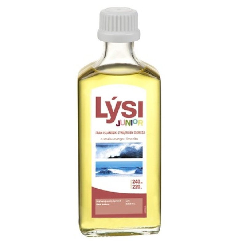 Lysi Junior Icelandic Cod Liver Oil Dietary Supplement Mango-Lime 240ml
