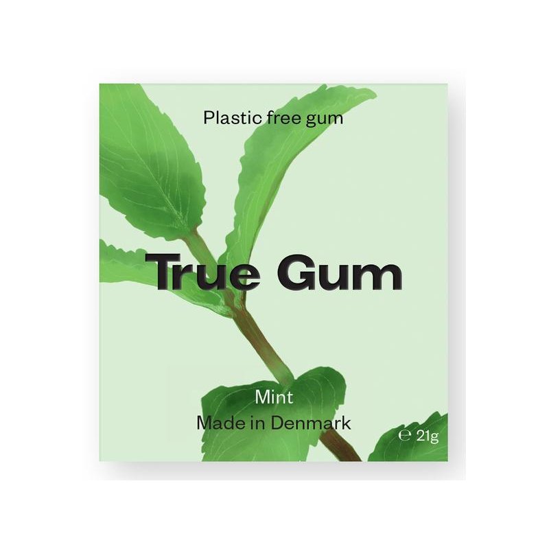 Set Of 10 True Gum - Mint & Matcha, 20 G Pack / Chewing Gum With Natural