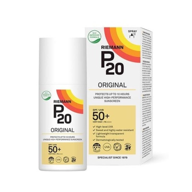 P20 Original Spray SPF 50 10-Hour Protection and High Water Resistance