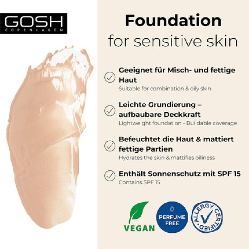 GOSH - Hydramatt Foundation Medium  006R 30 ml