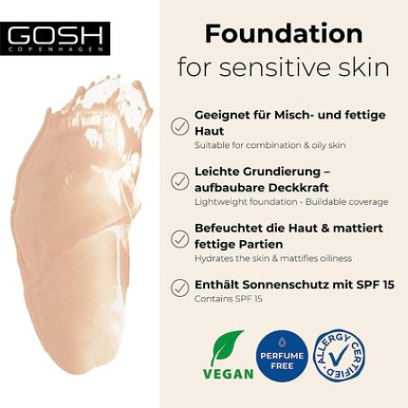 GOSH - Hydramatt Foundation Medium  006R 30 ml
