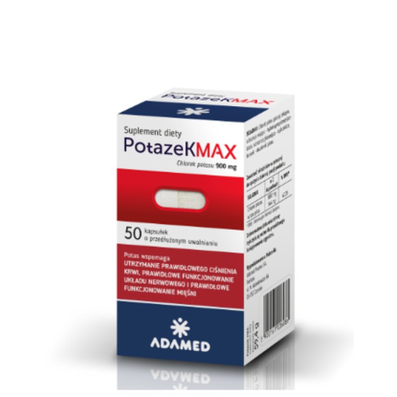 Potazek Max Potassium Chloride 900mg 50 Capsules