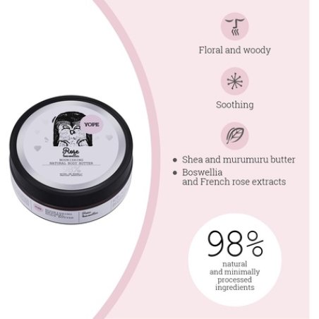 YOPE Natural Nourishing Body Butter with Rose Extract Shea Butter Murumuru Butter Avocado Oil Olive Oils Moisturizing