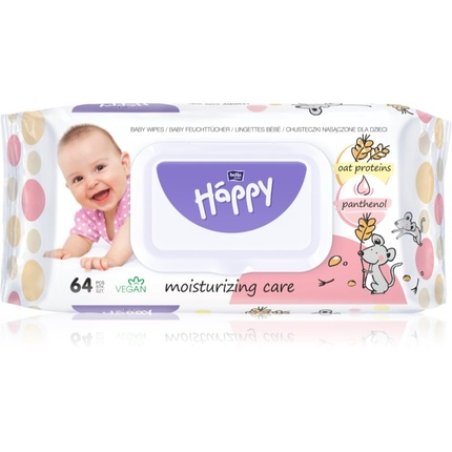 BELLA Baby Happy Oat Proteins and Panthenol Wet Wipes for Babies 64 pcs