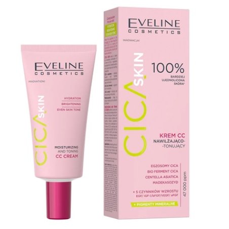 Eveline Cica Skin Cc Cream Moisturizing And Toning 30ml