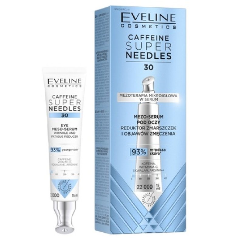 Eveline Caffeine Super Needles 30 Eye Serum Reducing Wrinkles And Signs Of Fatigue 15ml