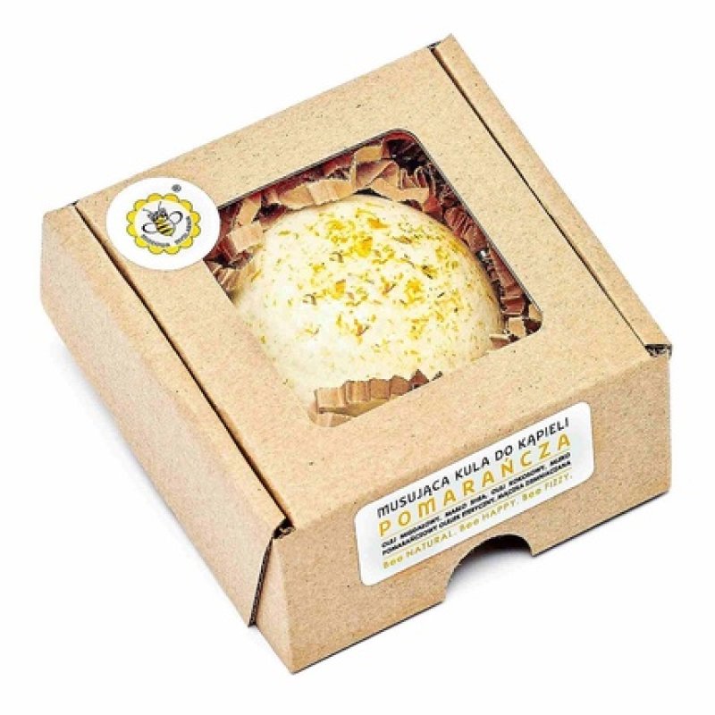 Miodowa Mydlarnia Fizzing Bath Ball Orange 80g