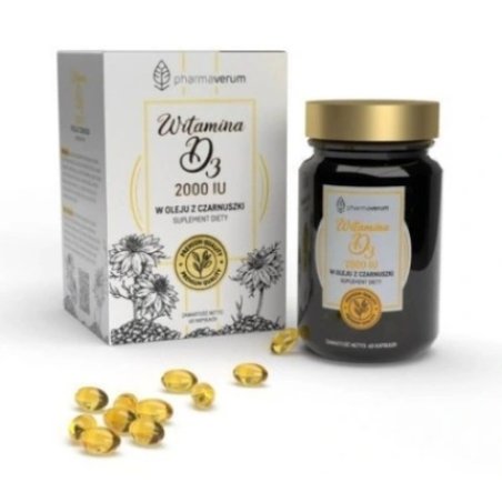 Premium Wellness Vitamin D3 Black Seed Oil 2000 Iu - Immune Support - 60 Capsules
