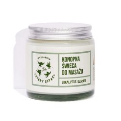 Mydlarnia Cztery Szpaki Hemp Massage Candle Eucalyptus And Sage 120ml