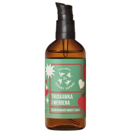 Mydlarnia Cztery Szpaki Face And Body Massage Oil Strawberry And Verbena 100ml