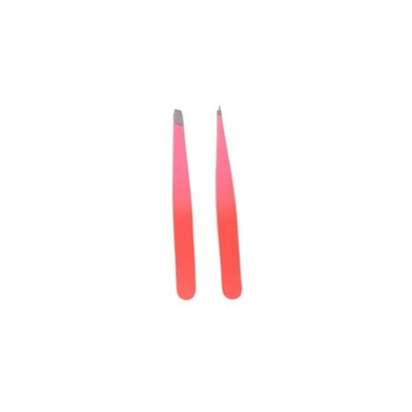 Ecarla Set of 2 Cosmetic Tweezers for Eyebrow Adjustment 9.5cm Ombre Coral - Pack of 2