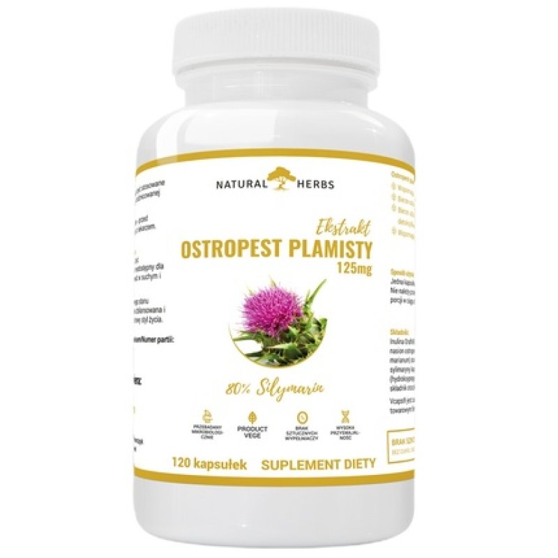 Natural Herbs Milk Thistle Dietary Supplement 120 Capsules