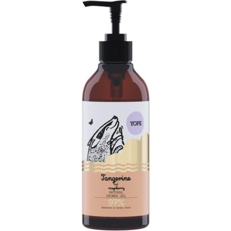 YOPE Natural Shower Gel with Tangerine Extract and Plant Glycerine 97% Natural Ingredients 400ml