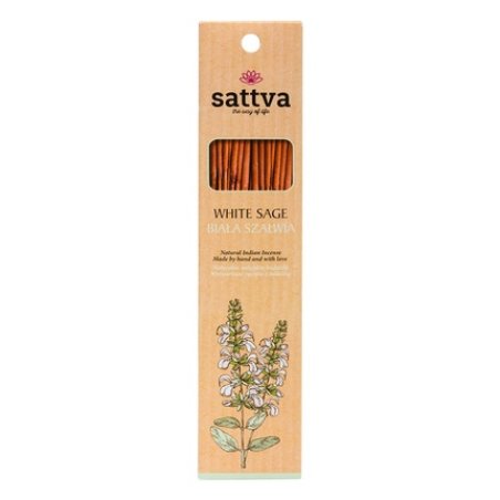 Sattva Sathya White Sage Incense Sticks - 15 Pieces