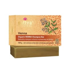 Sattva Organic Shampoo Bar With Henna For Hair 100g