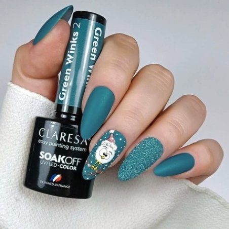 Green Winks UV Nail Polish 5ml Claresa - Pack of 2