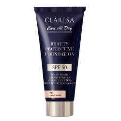 Claresa Beauty Protective Foundation Moisturizing Foundation With Spf50 1w Light Warm 30ml