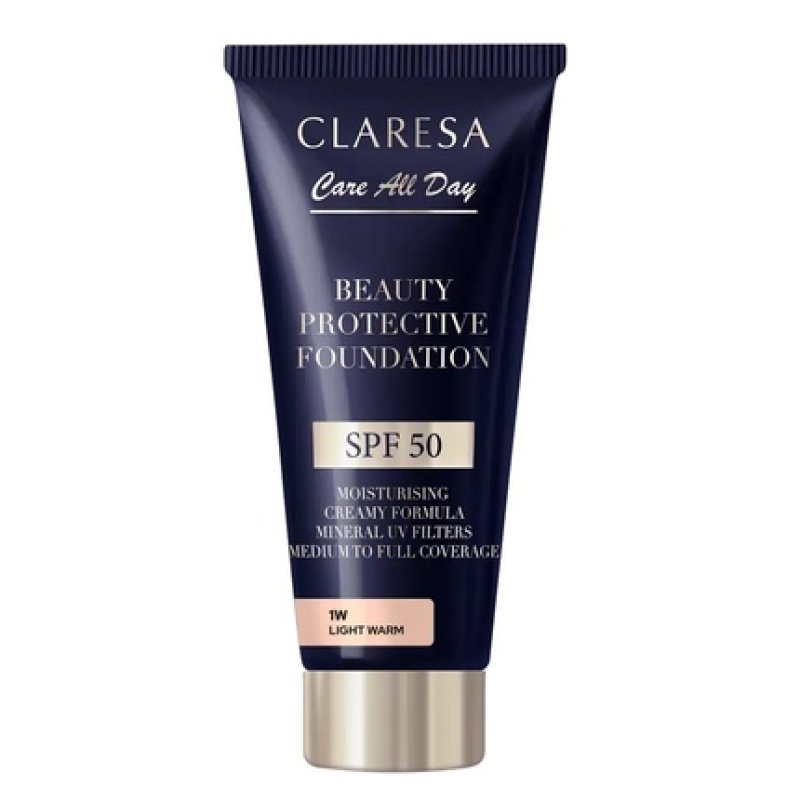 Claresa Beauty Protective Foundation Moisturizing Foundation With Spf50 1w Light Warm 30ml