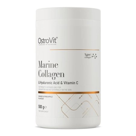 Ostrovit Marine Collagen Hyaluronic Acid Vitamin C Dietary Supplement Mango And Pineapple 500g