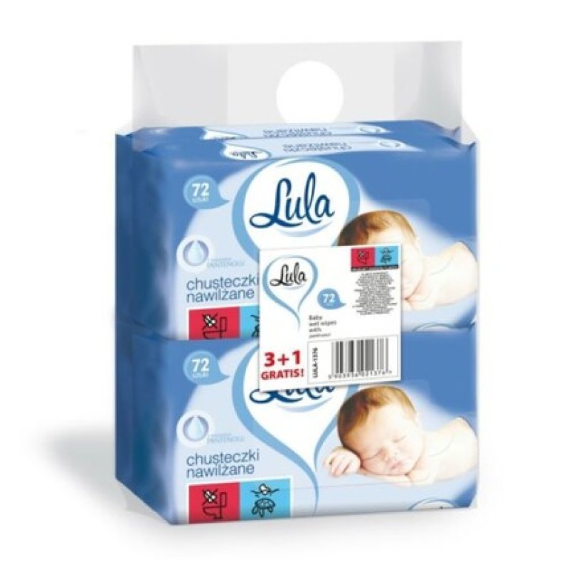 Lula Wet Wipes With Panthenol 72 Pieces 3 1 Free