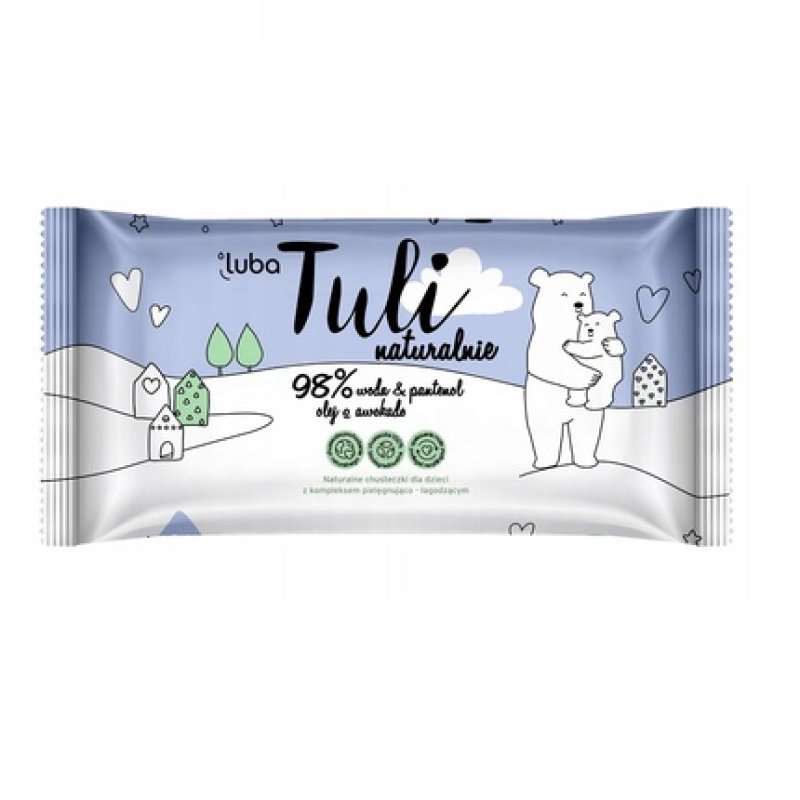 Luba Tuli Moisturizing Wipes For Children With Panthenol And Avocado - 50 Pieces