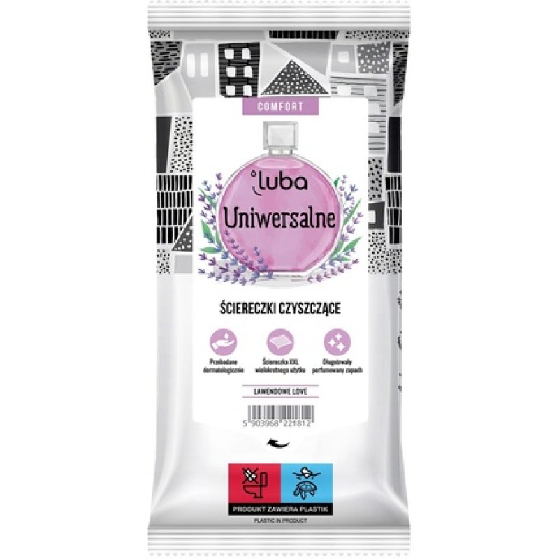 Luba Comfort Universal Cleaning Wipes Scented Lavender - 32 Pieces