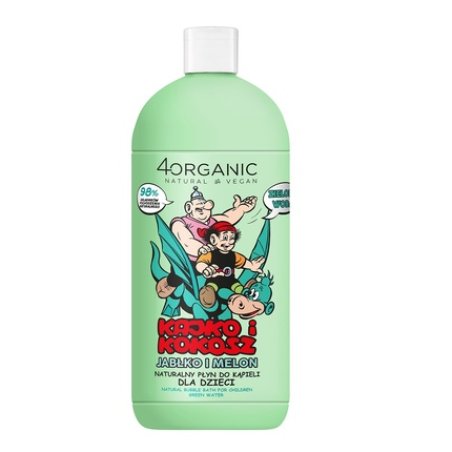 4organic Kajko And Kokosz Natural Bath Liquid For Children Green Water 500ml