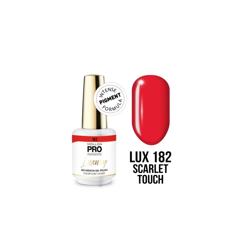 Mollon Pro Mol Luxury No. 182 Scarlet Touch - Semi-Permanent Nail Polish