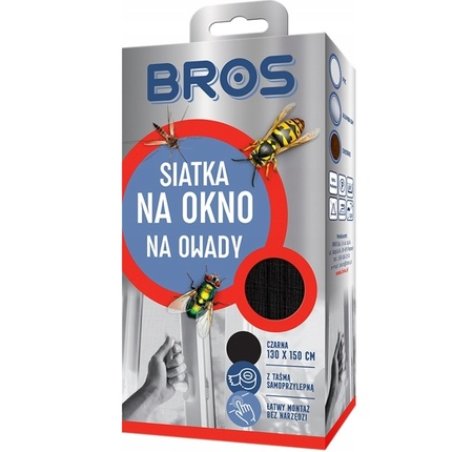 Bros Insect Window Net 130x150cm Black 1 Piece