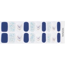 NEONAIL UV Gel Stickers Easy On M10 Blue Glitter 15 Patterns Nail Stickers Nail Polish Strips Gel Nail Stickers Nail