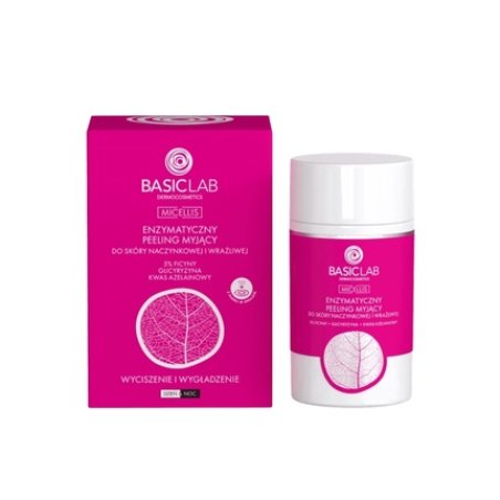 Basiclab Enzymatic Cleansing Peeling For Capillary And Sensitive Skin Soothing And Smoothing, 35 G