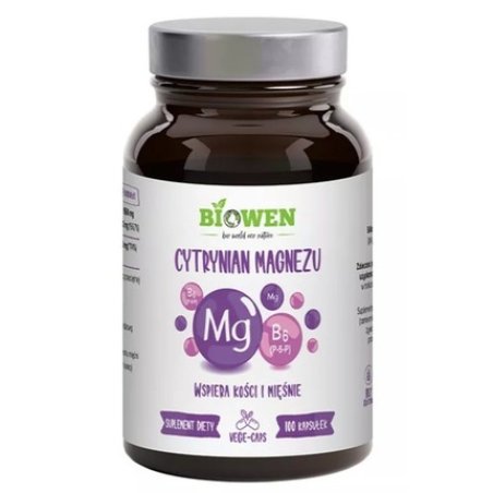 Biowen Magnesium Citrate with Vitamin B6 P-5-P 100 Capsules