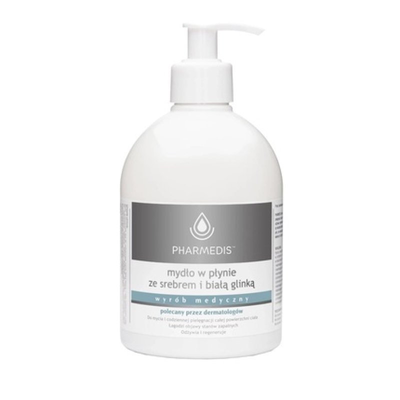 Liquid Soap with Silver and White Clay - Hygienic Cosmetics for Men