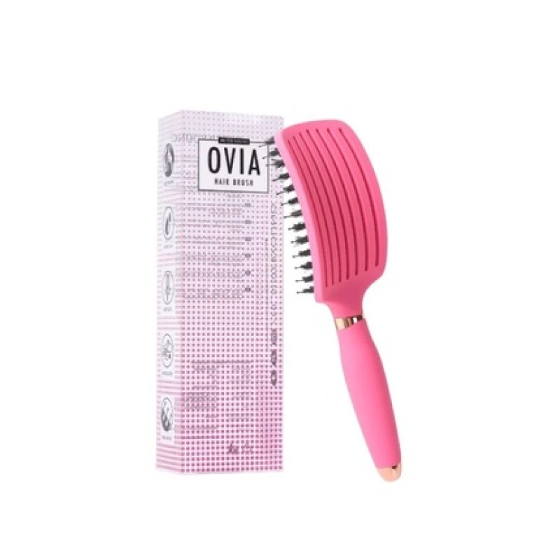 Sister Young Ovia Fuchsia Bv - Hair Brush With Natural Wild Boar Bristles And Ventilation In Fuchsia