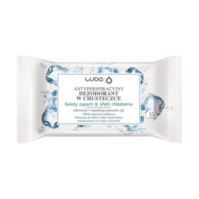 Antiperspirant Wipes Fresh Scent and Cooling Effect