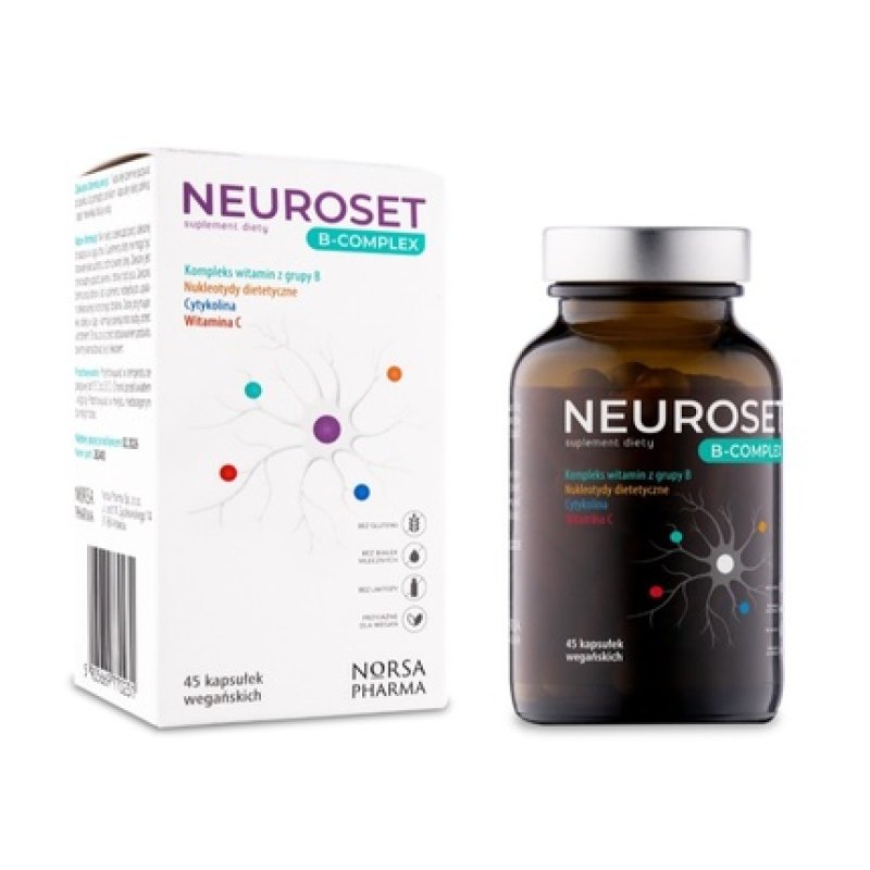 Norsa Pharma Neuroset B-Complex Dietary Supplement 45 Capsules