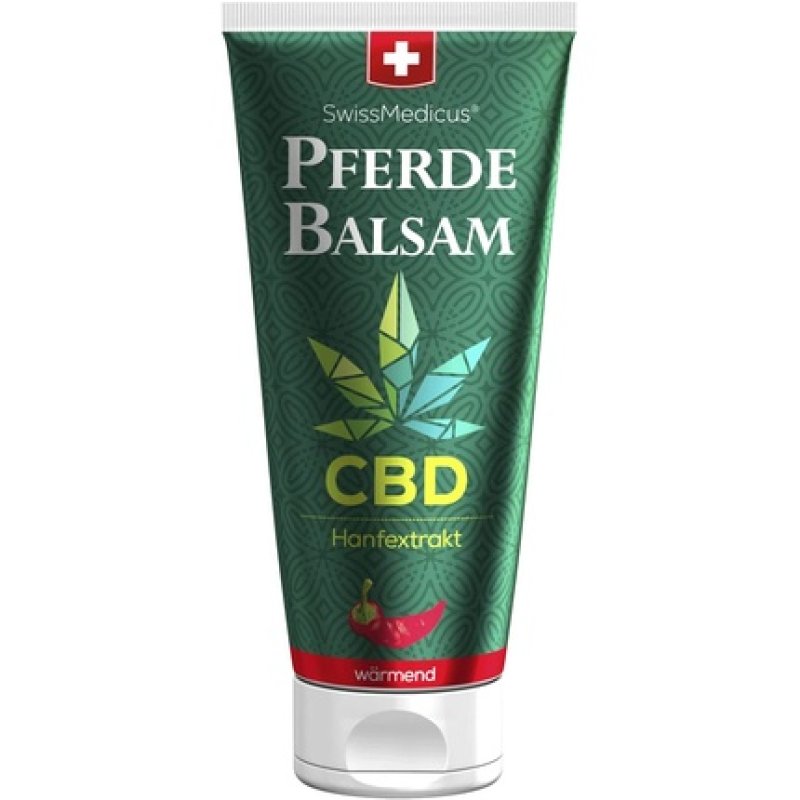 SwissMedicus SwissGel CBD Horse Balm 200ml - Warming Herbal Balm with Cannabidiol for Joints, Back and Muscles