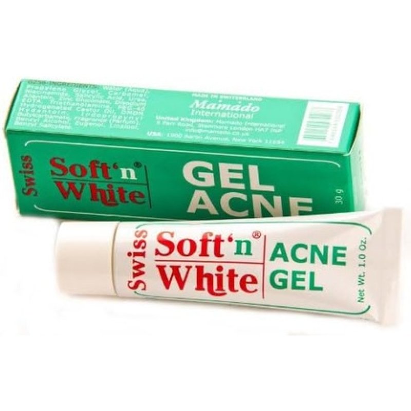 Swiss Soft'n White Gel Acne 1 Oz