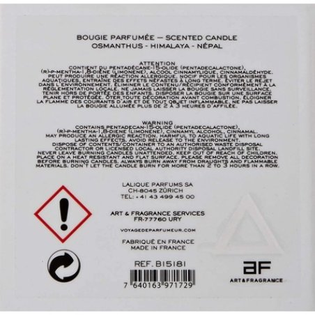Lalique Osmanthus Himalaya Nepal Candle