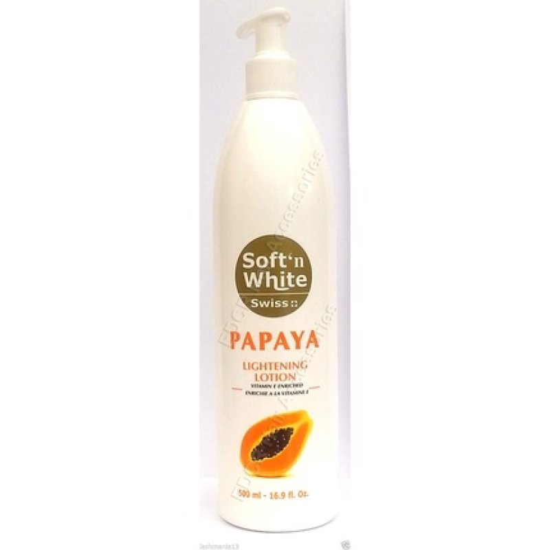 Soft N White Swiss Papaya Lightening Lotion with Vitamin E 500ml
