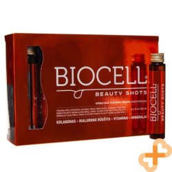 Biocell Beauty Shots Collagen Hyaluronic Acid Vitamins and Minerals 25ml - Pack of 14