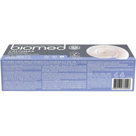 Biomed Calcimax 97% Natural Toothpaste Enamel Repair and Cavity Protection Vegan SLES Free 100g