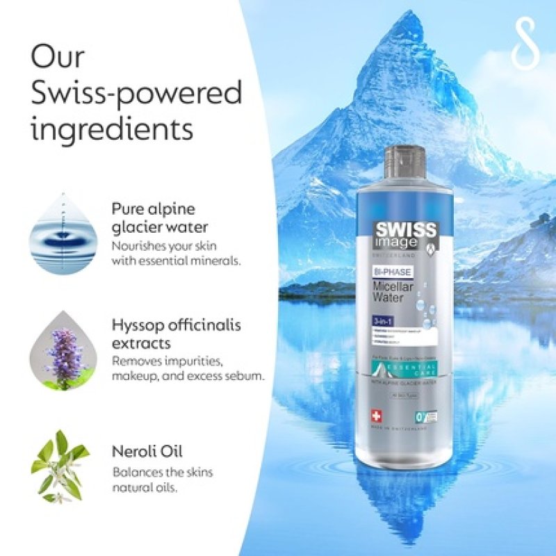 Swiss Image Essential Care Two-Phase Micellar Water 400ml - No Parabens