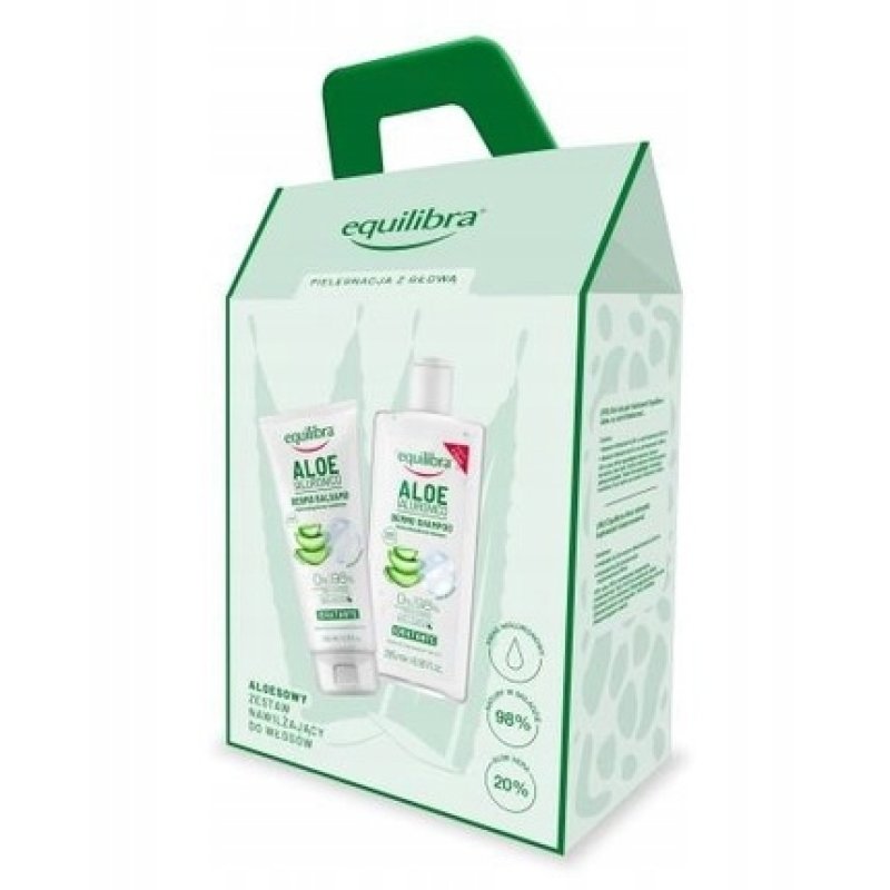 Equilibra Aloe Vera Hair Care Set With Hyaluronic Acid Shampoo 265 Ml Conditioner 200 Ml