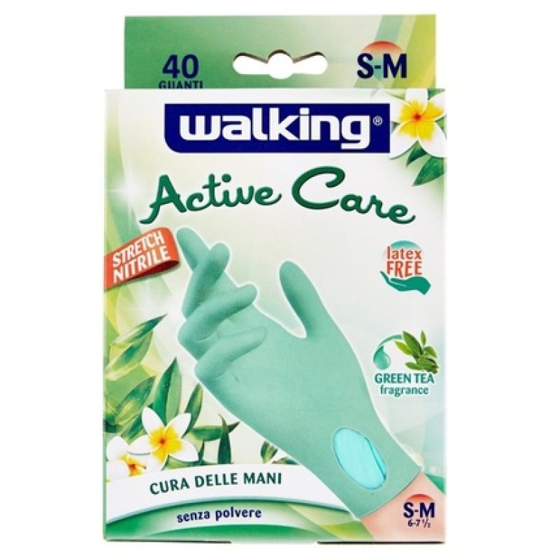 Nitrile Gloves Active Care S-M Powder-Free 40 pcs