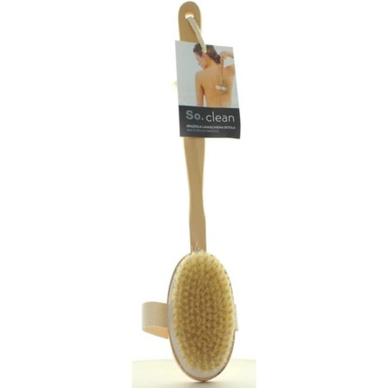 So. Clean Backwash Brush With Natural Bristles And Wooden Handle, Pack Of 1