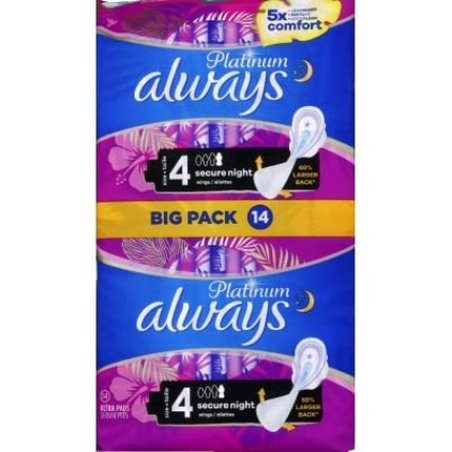 Always Platinum Secure Night Sanitary Napkins 7 Count