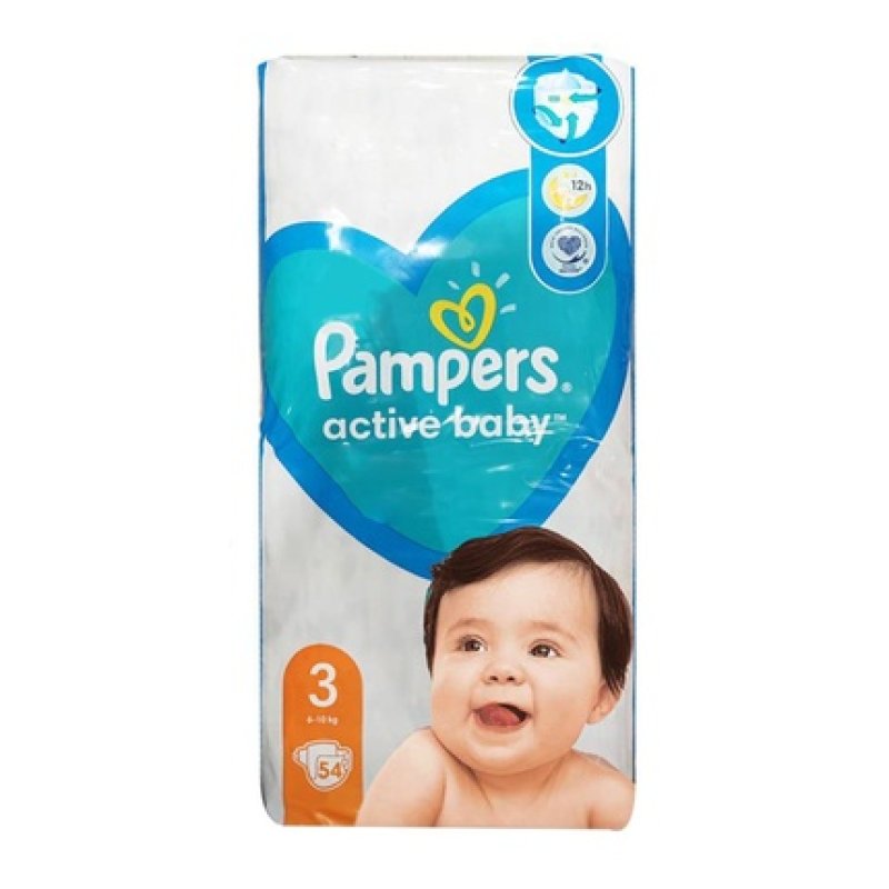 Pampers Active Baby Mega Size 3 3x54 Diapers